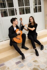 potraits musicien musicienne paris flûtiste cour extérieur