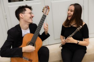 potraits musicien musicienne paris flûtiste cour extérieur