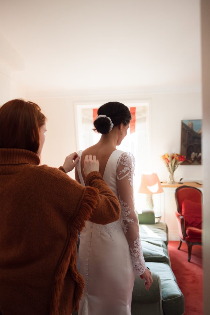 photographie robe de mariée atelier Inès Aubin