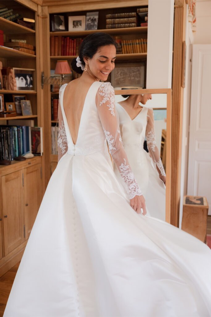 photographie robe de mariée atelier Inès Aubin