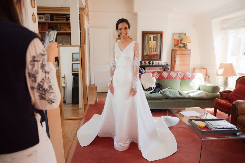 photographie robe de mariée atelier Inès Aubin