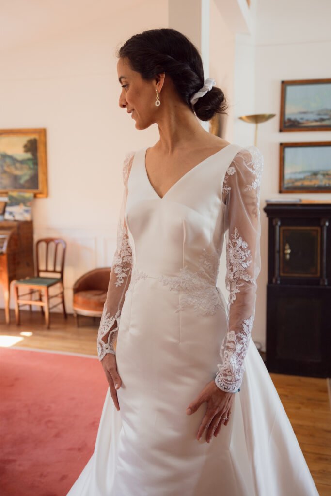 photographie robe de mariée atelier Inès Aubin