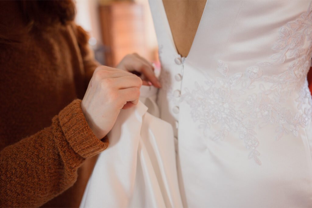 photographie robe de mariée atelier Inès Aubin