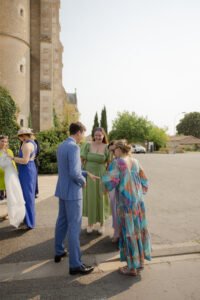 mariage dans le Poitou église sortie